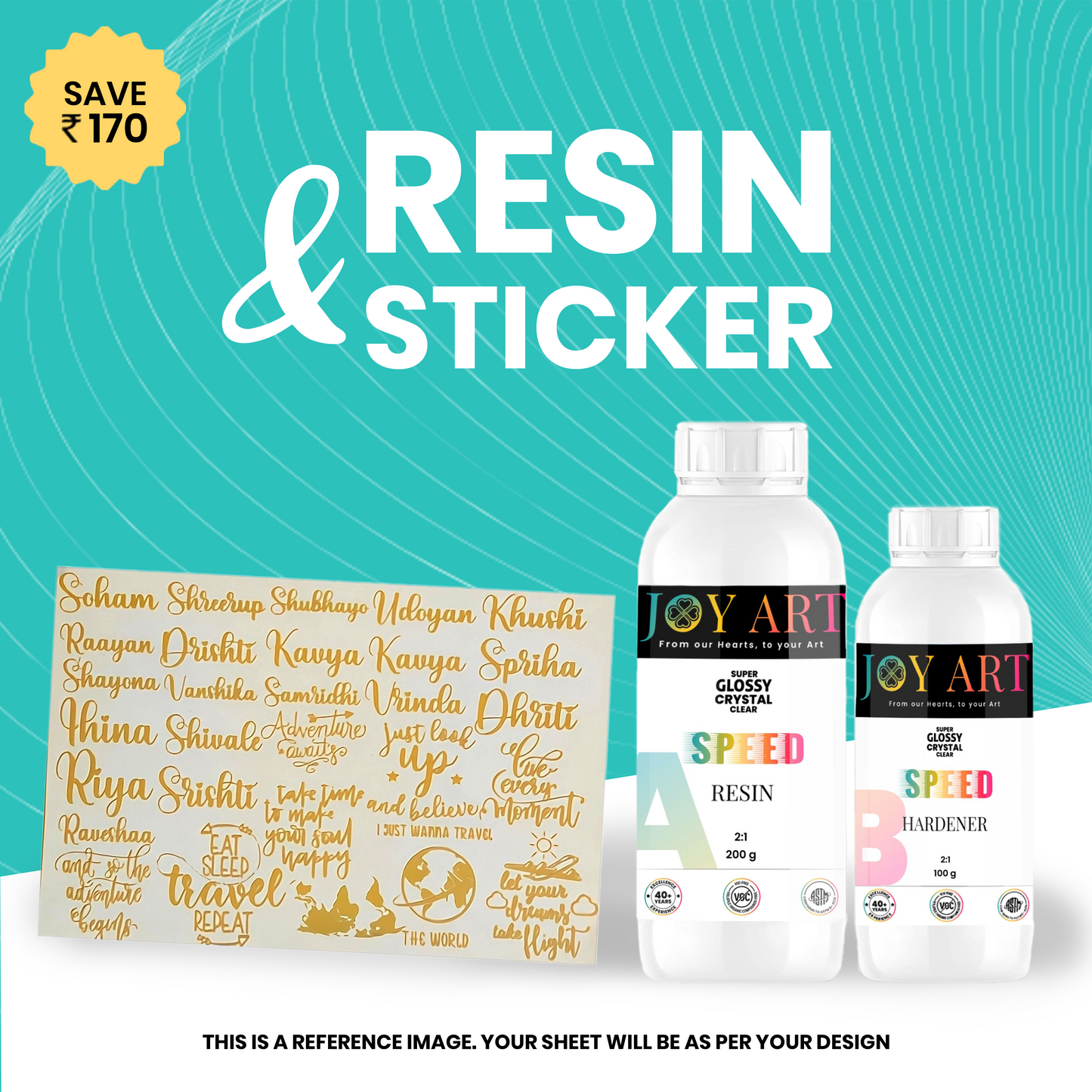 300 gms Joy Art Speed Resin + A5 Joy Art Sticker (Combo)