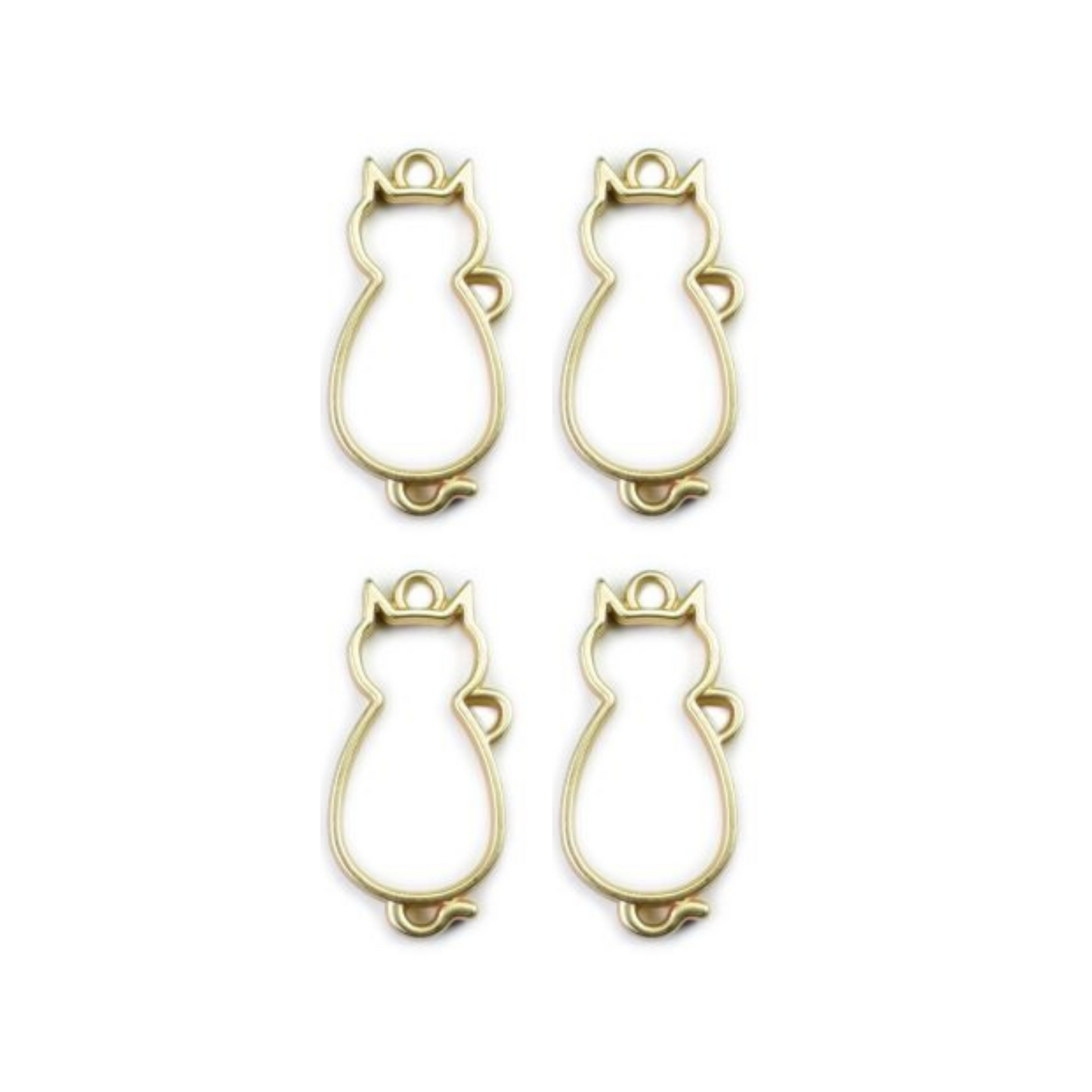 Cat Shape Bezels - Set of 4