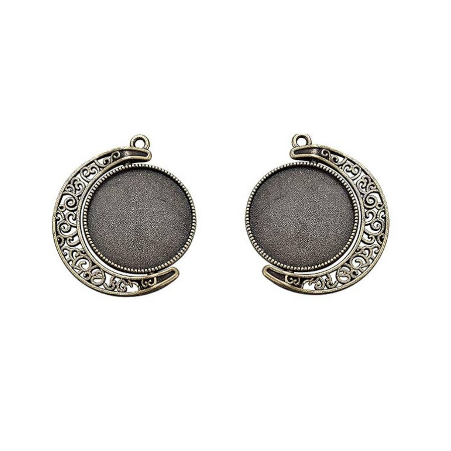 Moon Rotation Double Side Pendant