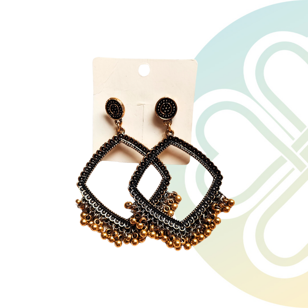 Rhombus Jhumka- Gold
