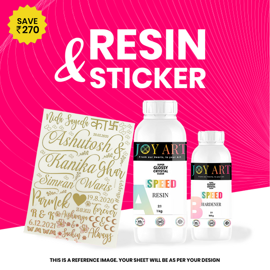 1.5 kg Joy Art Speed Resin + A4 Joy Art Sticker (Combo)