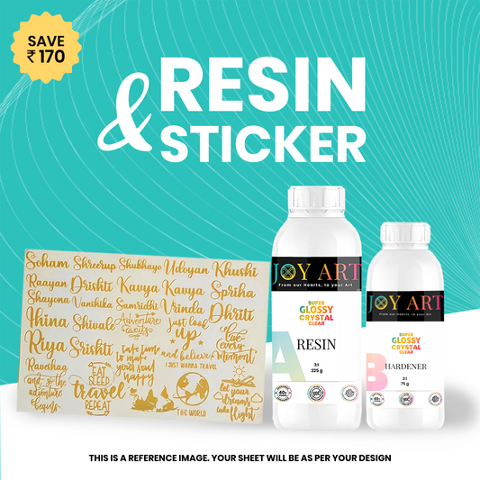300 gms Joy Art Resin + A5 Joy Art Sticker (Combo)