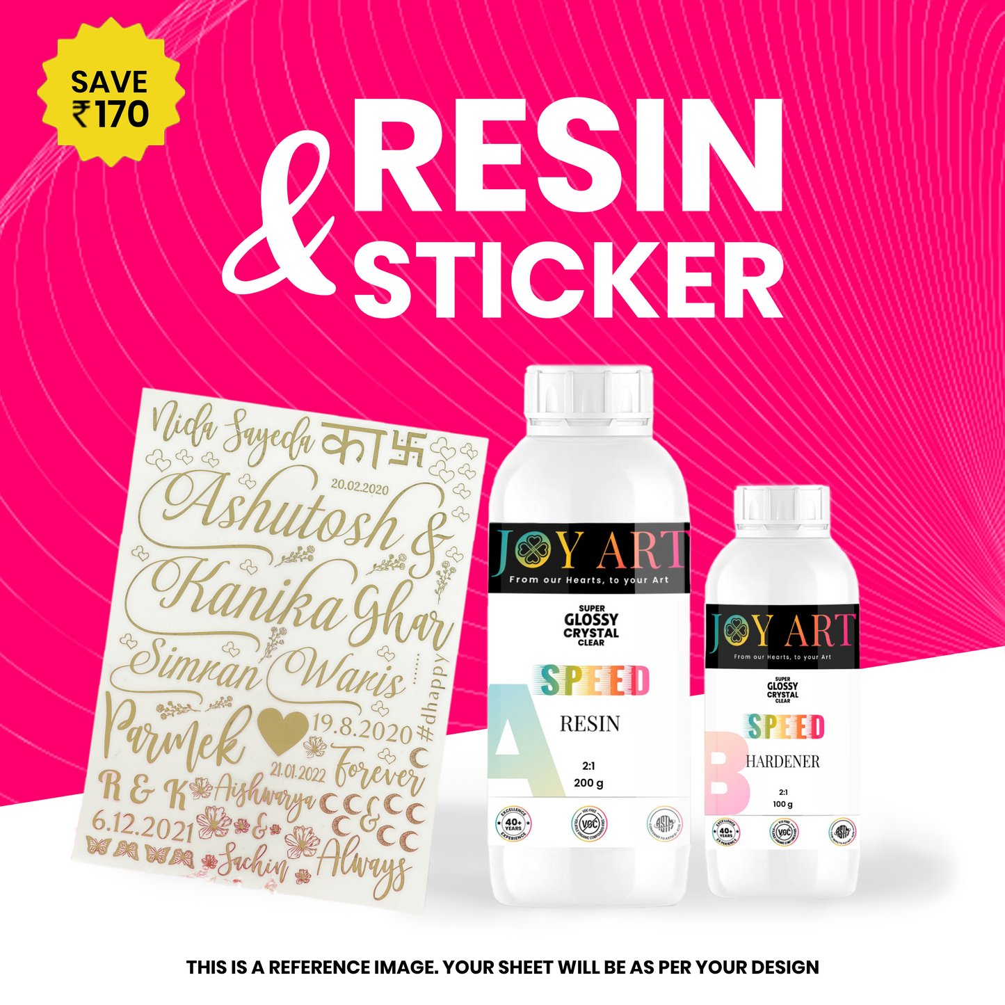 300 gms Joy Art Speed Resin + A4 Joy Art Sticker (Combo)