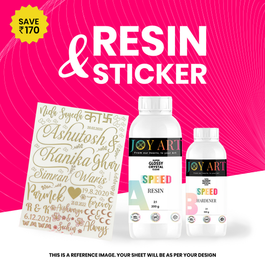 300 gms Joy Art Speed Resin + A4 Joy Art Sticker (Combo)