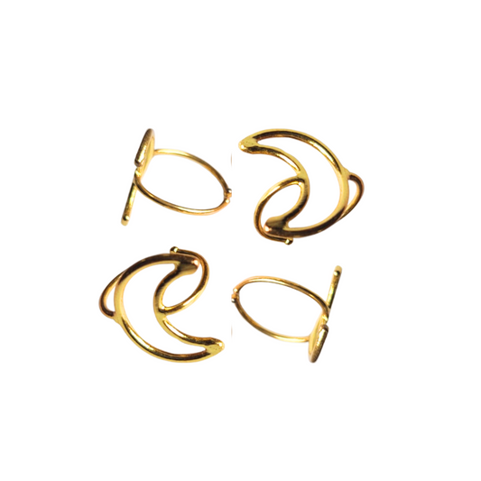 Gold Moon Ring - Set of 4
