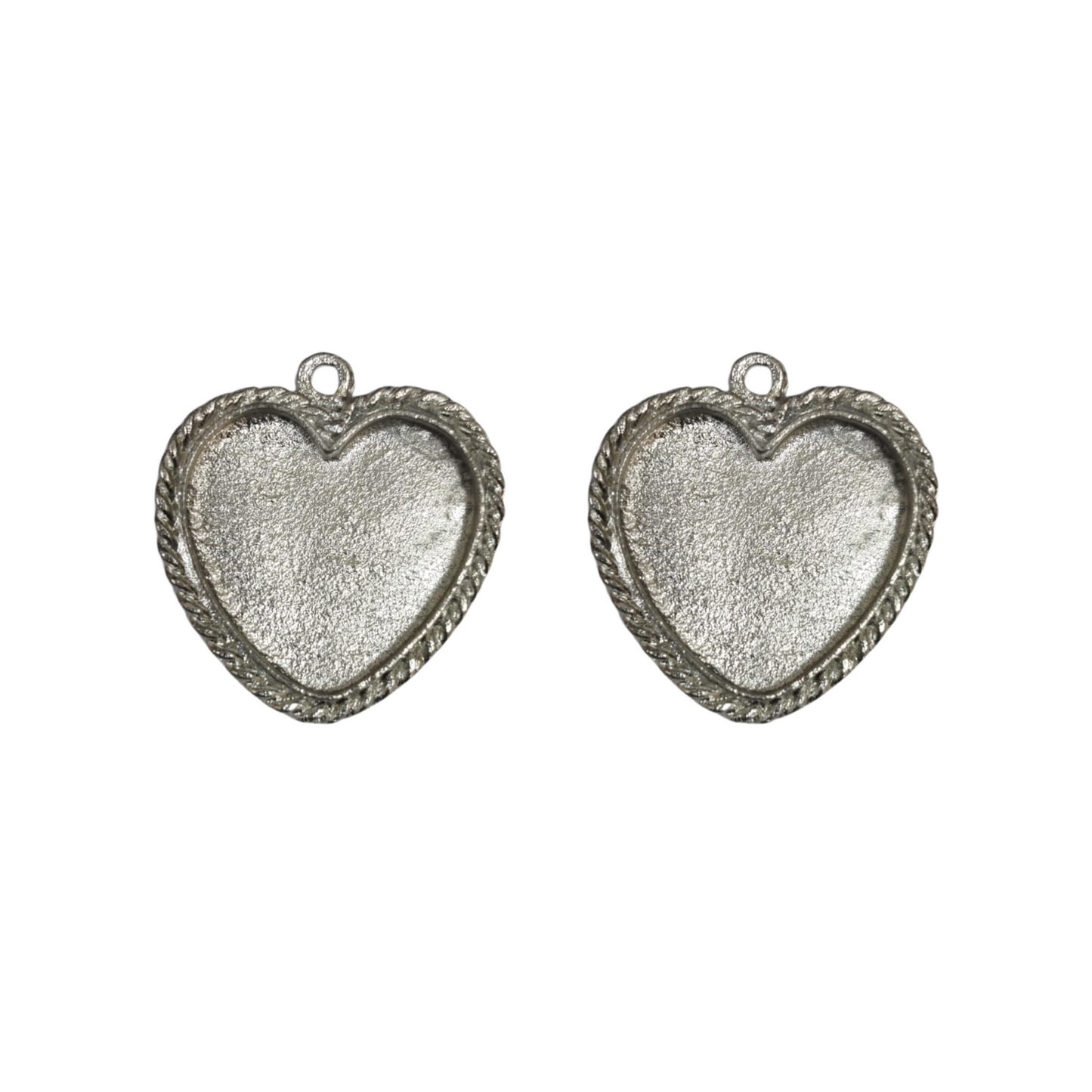 Silver Heart Pendant  - Set of 2