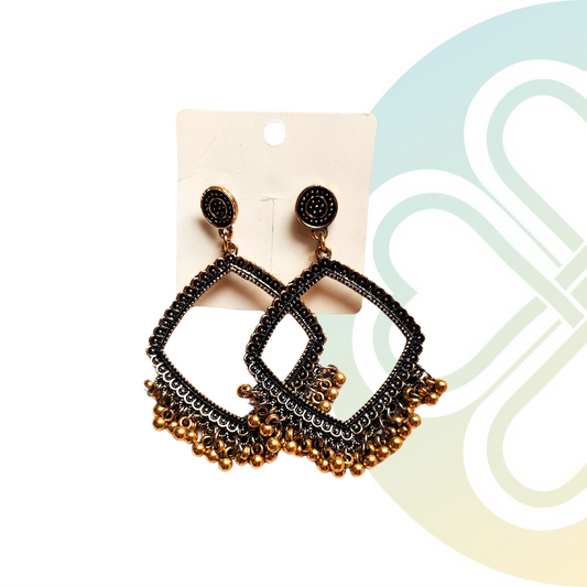 Rhombus Jhumka- Gold