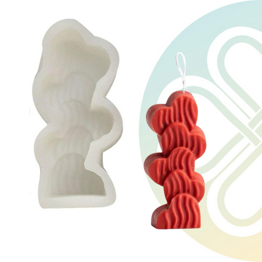 Cloud Heart Candle Mold