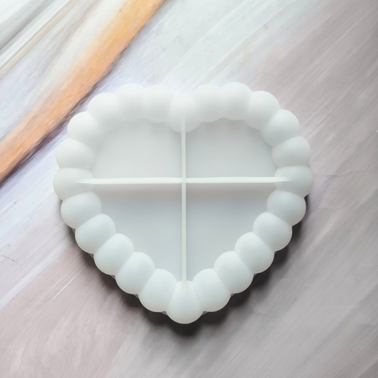 Bubble Heart Coaster Mold